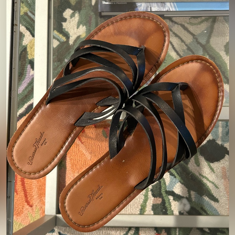 black sandals